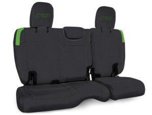 Jeep Wrangler JLU Seat Covers - Rear - PRP Seats - PRP Bench Cover - Black/Green - `18-`27 Jeep Wrangler JLU Seat Covers - Rear - PRP Seats - PRP Bench Cover - Black/Green - `18-`27